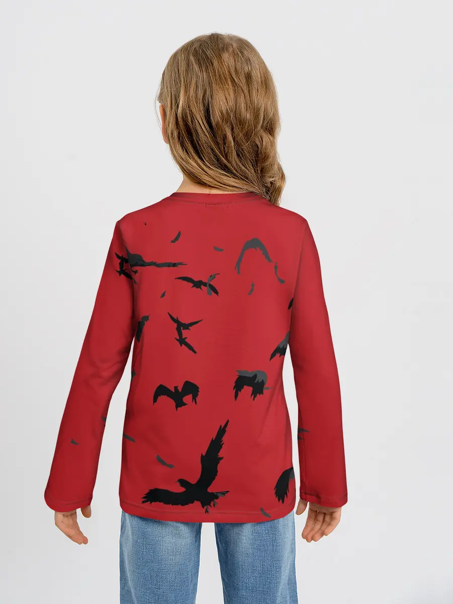 Детский лонгслив / Итачи И Вороны