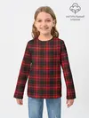 Детский лонгслив / Красная клетка