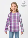 Детский лонгслив / Текстура в клетку