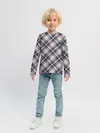 Детский лонгслив / Текстура в клетку