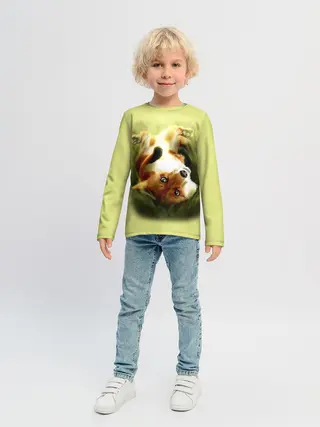 Детский лонгслив / Лиса на траве