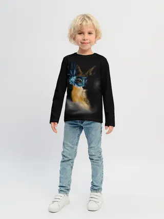 Детский лонгслив / Лиса в маске