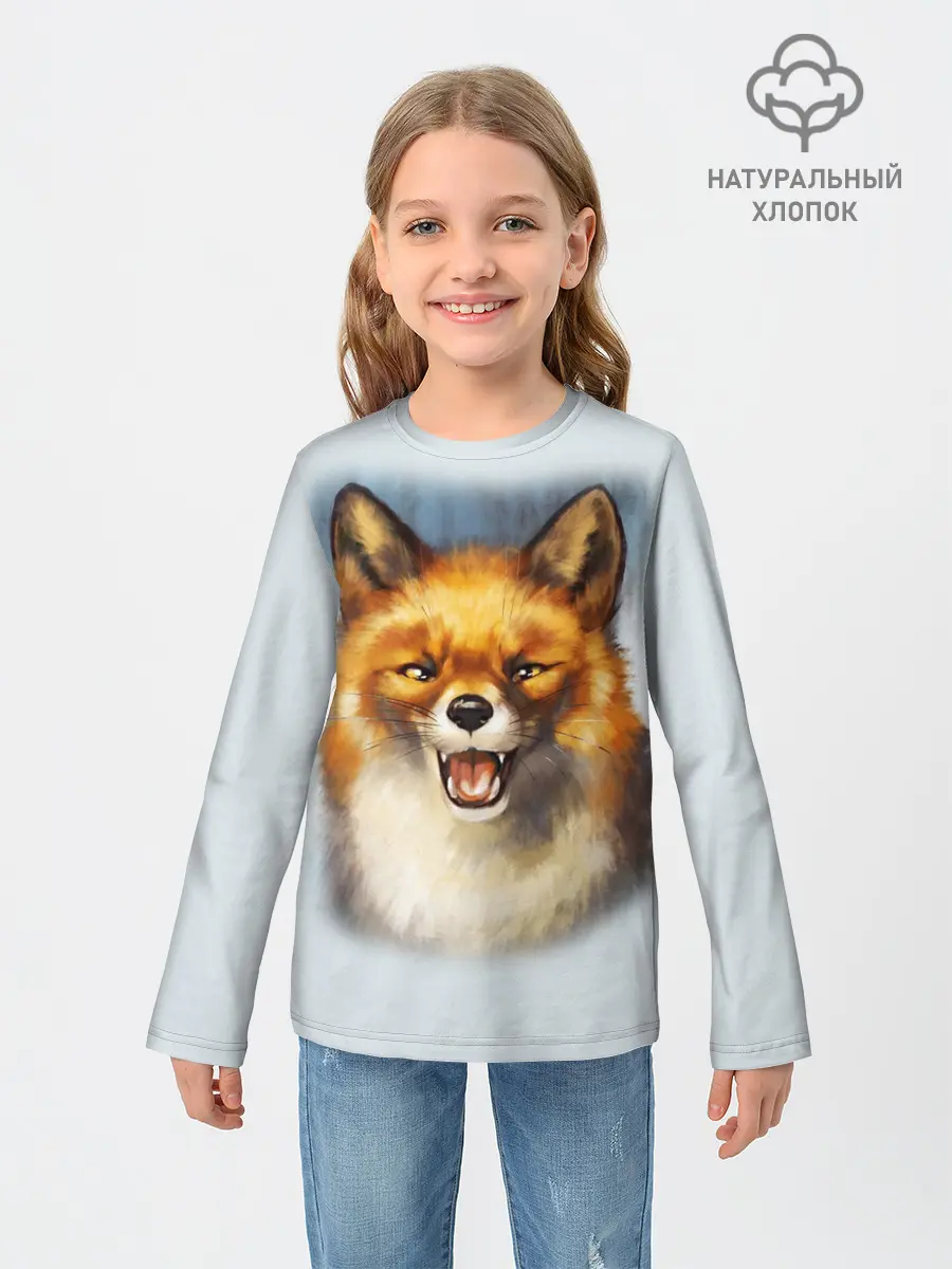 Детский лонгслив / Рыжая лиса