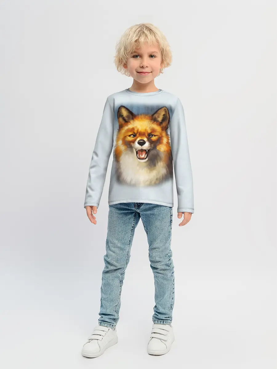 Детский лонгслив / Рыжая лиса