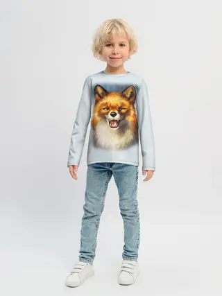 Детский лонгслив / Рыжая лиса