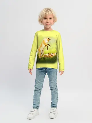 Детский лонгслив / Лисята