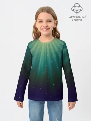 Детский лонгслив / Сияние 3D