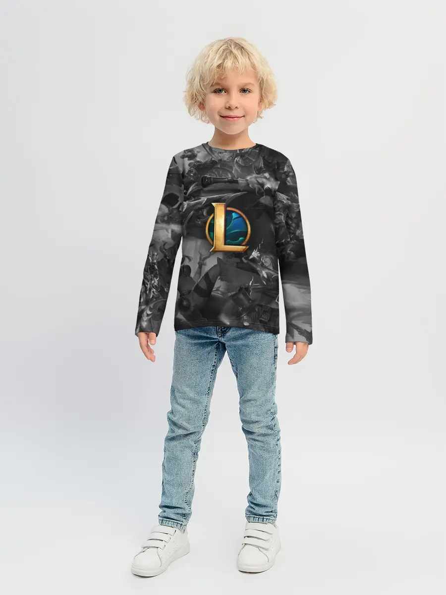 Детский лонгслив / League of Legends Black&White