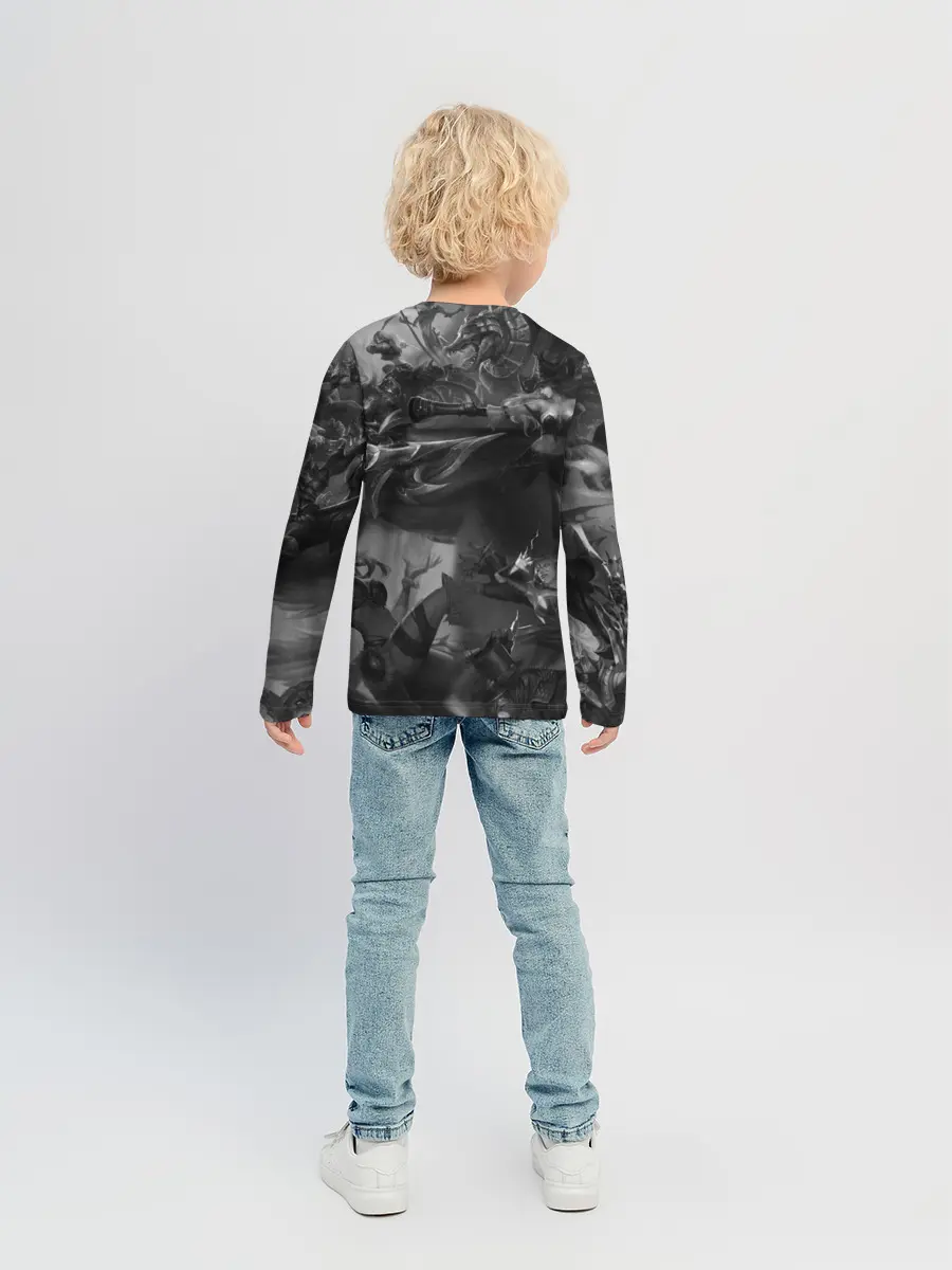 Детский лонгслив / League of Legends Black&White