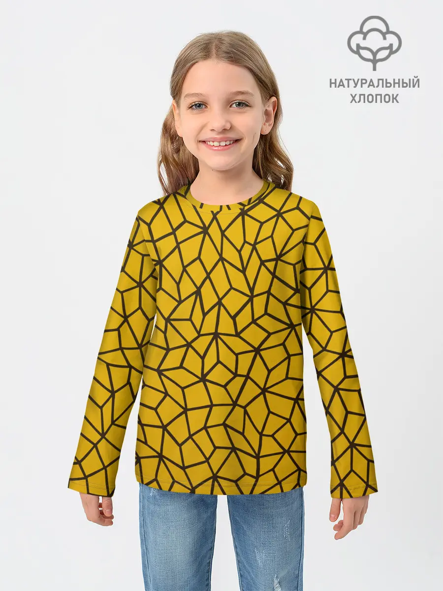 Детский лонгслив / Геометрическая текстура