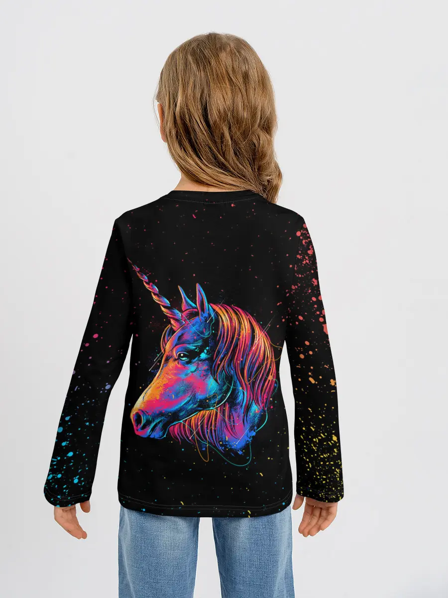 Детский лонгслив / ЕДИНОРОГ | UNICORN RAINBOW