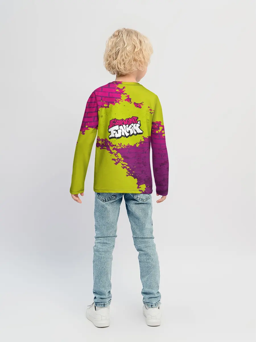Детский лонгслив / Friday Night Funkin Кислотный