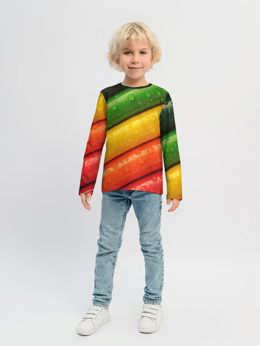 Детский лонгслив / Цветные линии