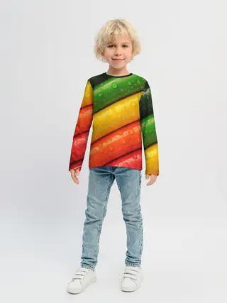 Детский лонгслив / Цветные линии