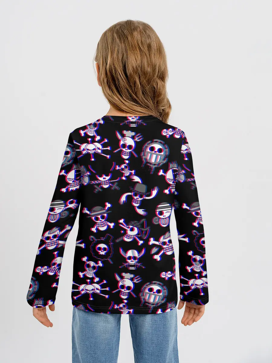 Детский лонгслив / Луффи One Piece | Glitch