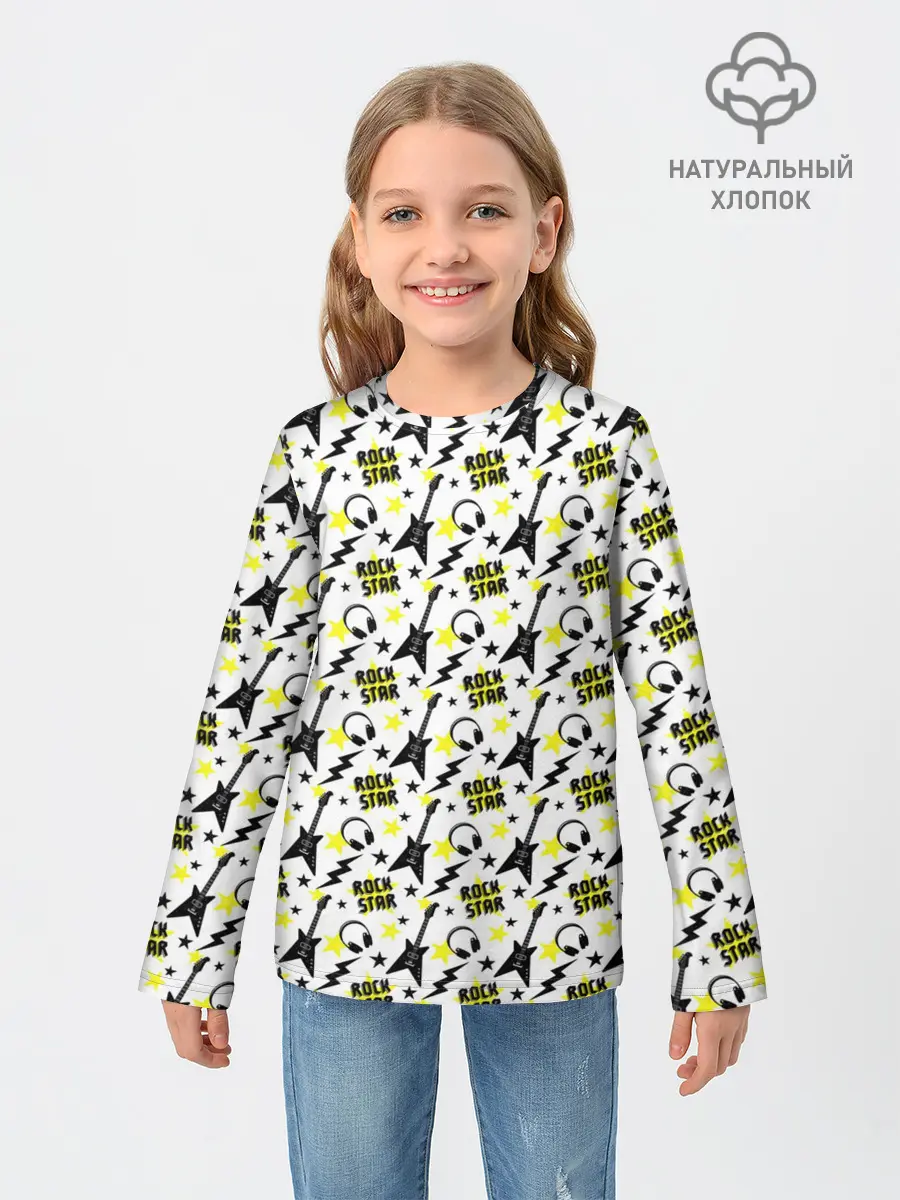 Детский лонгслив / Rock Star