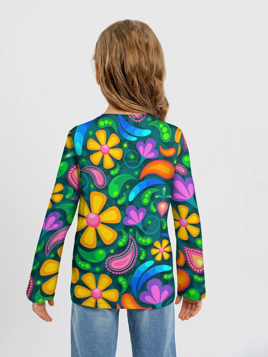 Детский лонгслив / ЯРКИЕ ЦВЕТЫ