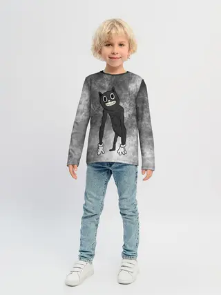 Детский лонгслив / Cartoon cat
