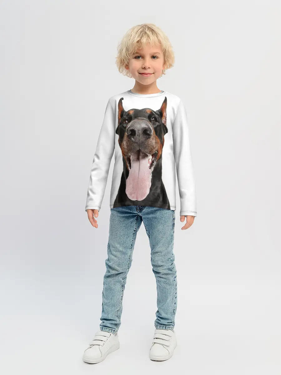 Детский лонгслив / Доберман / Doberman