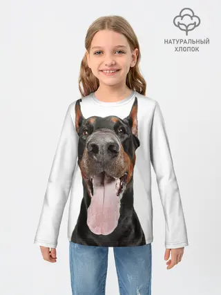 Детский лонгслив / Доберман / Doberman