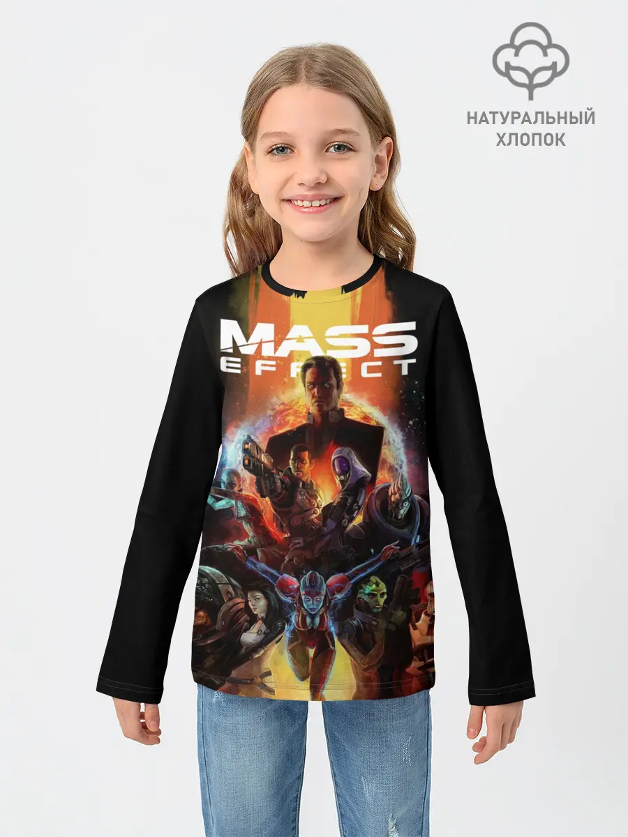 Детский лонгслив / mass effect