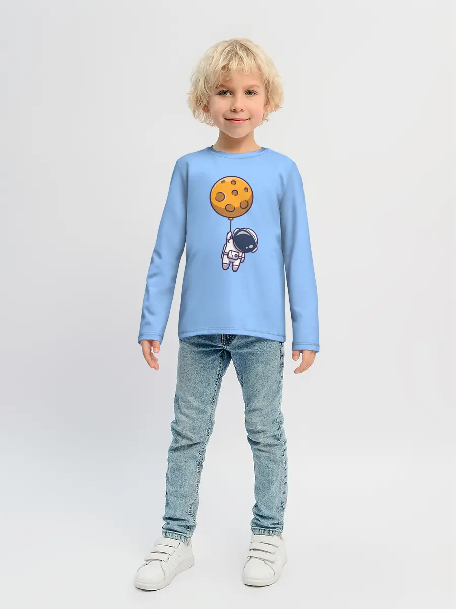 Детский лонгслив / Космонавт с шариком