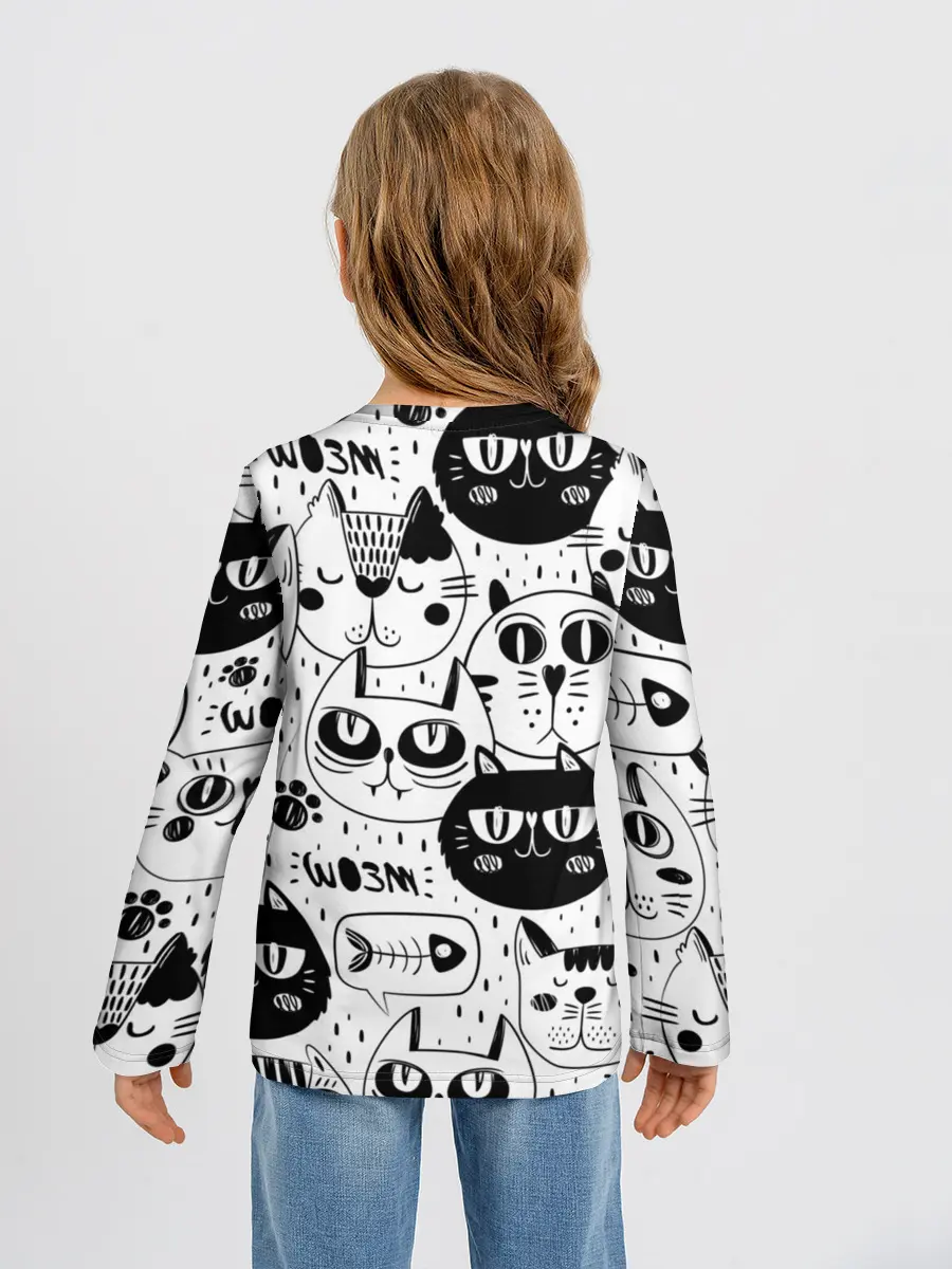 Детский лонгслив / Кошки