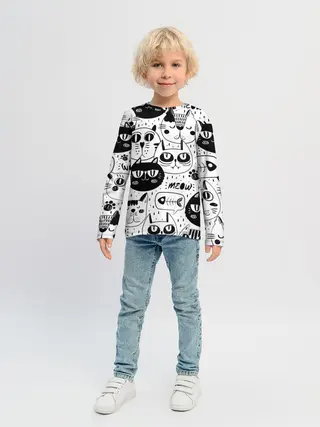 Детский лонгслив / Кошки