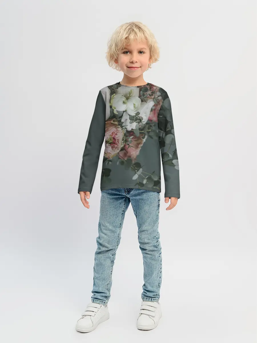 Детский лонгслив / Розы