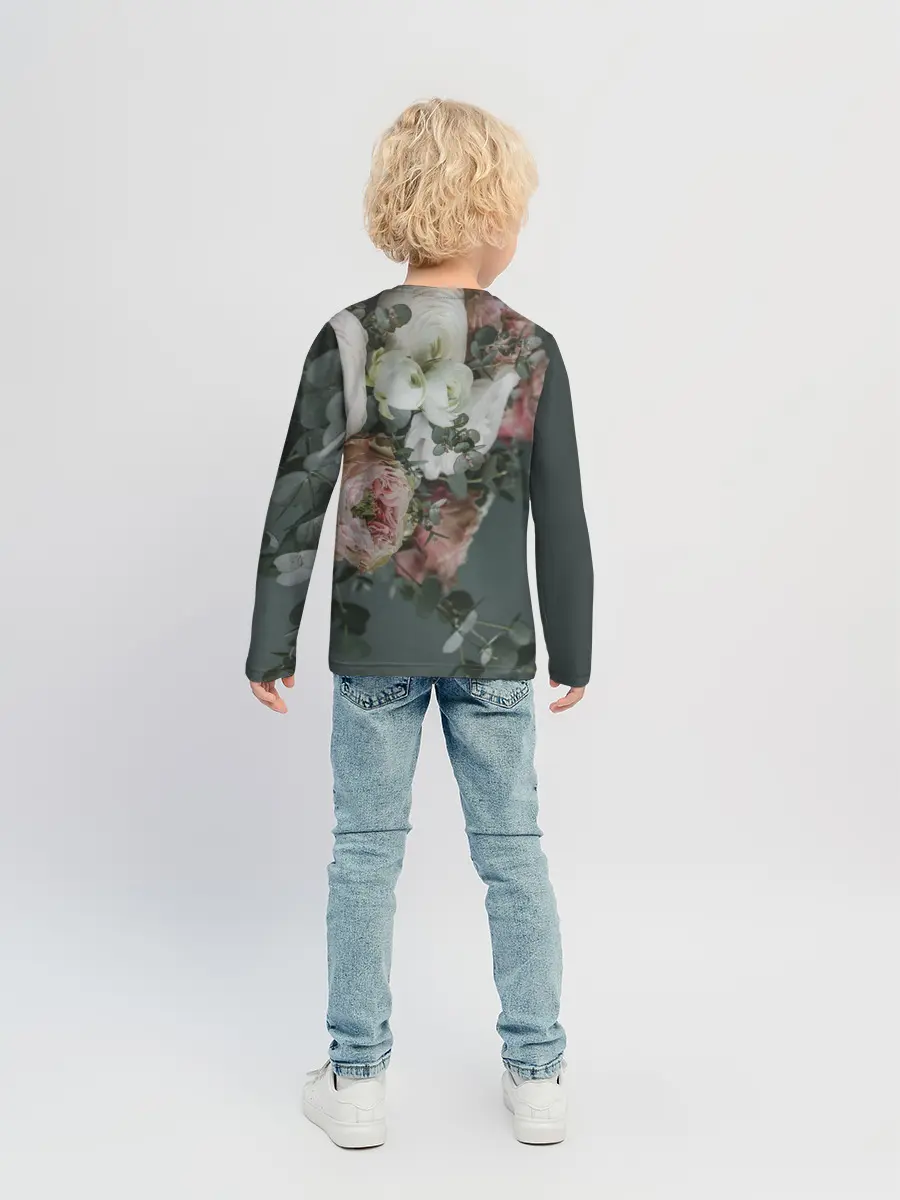 Детский лонгслив / Розы