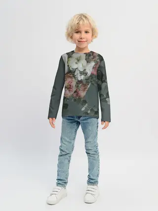 Детский лонгслив / Розы
