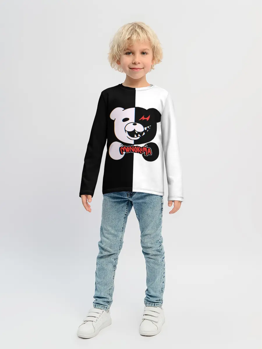 Детский лонгслив / MONOKUMA / МОНОКУМА GLITCH