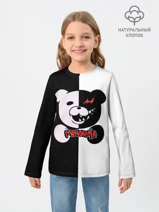 Детский лонгслив / MONOKUMA / МОНОКУМА GLITCH