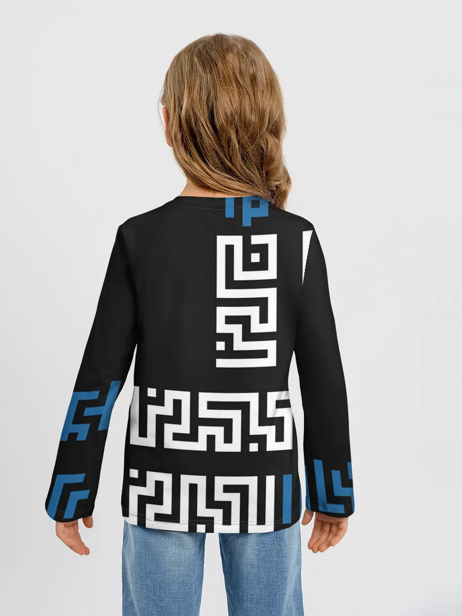 Детский лонгслив / Геометрический Минимализм