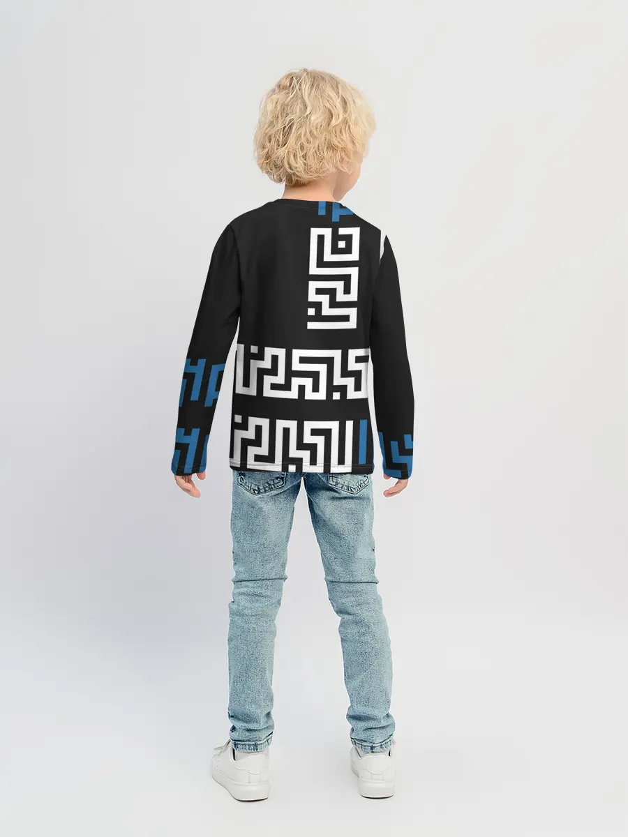 Детский лонгслив / Геометрический Минимализм