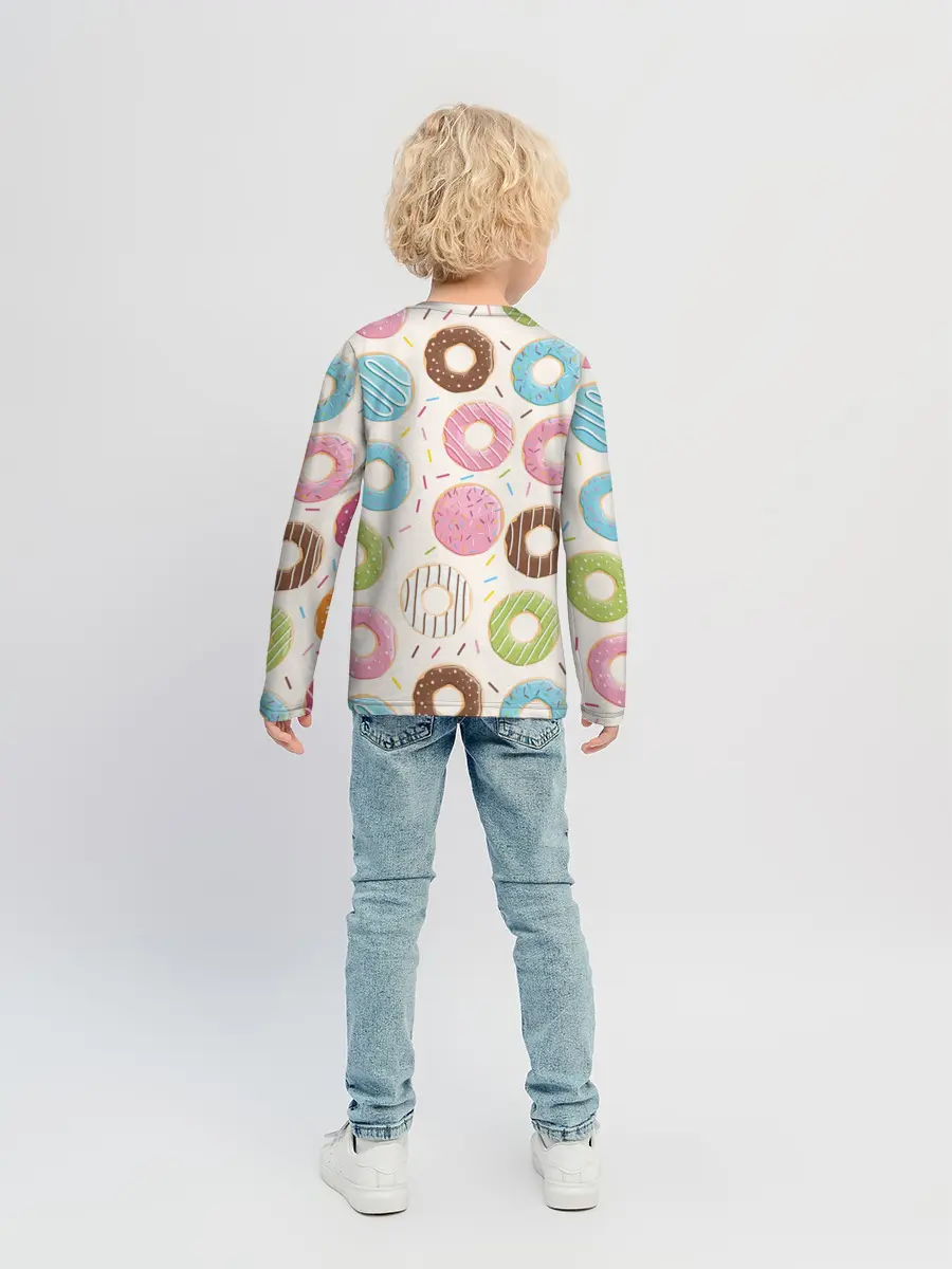 Детский лонгслив / Пончики / Donuts