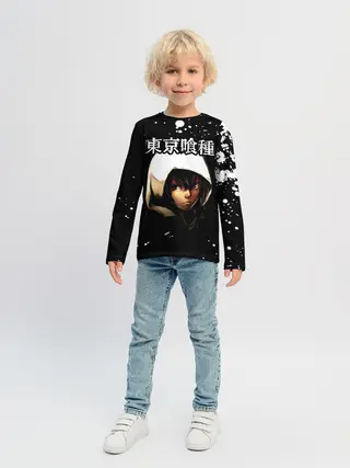 Детский лонгслив / Тоука Киришима в капюшоне