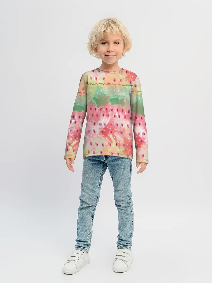 Детский лонгслив / Бархатный арбуз