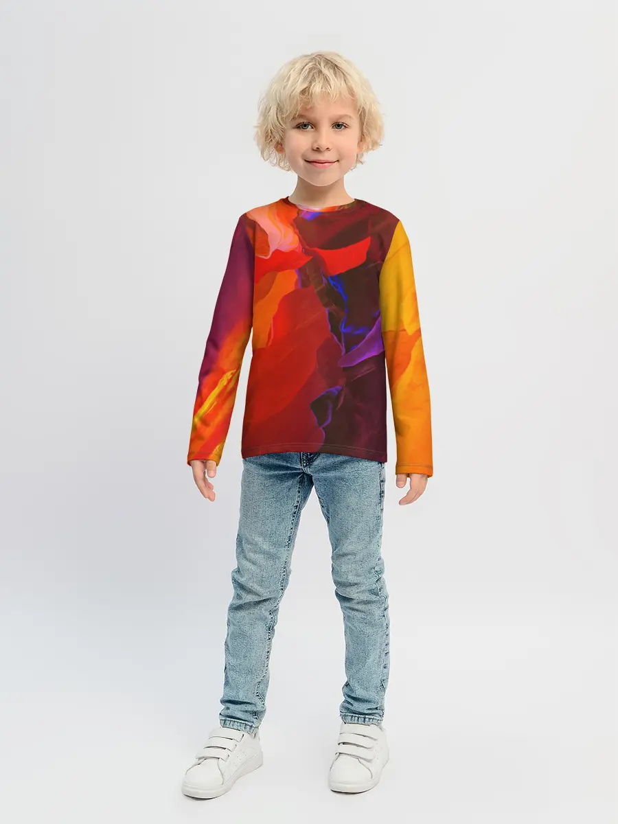 Детский лонгслив / Горная абстракция