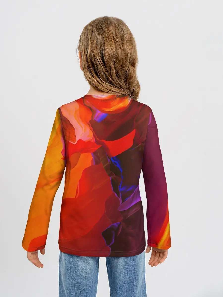 Детский лонгслив / Горная абстракция