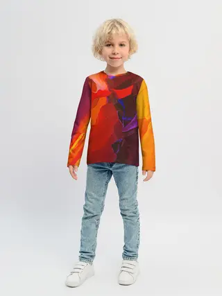 Детский лонгслив / Горная абстракция