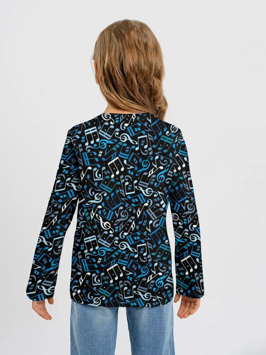 Детский лонгслив / Ноты