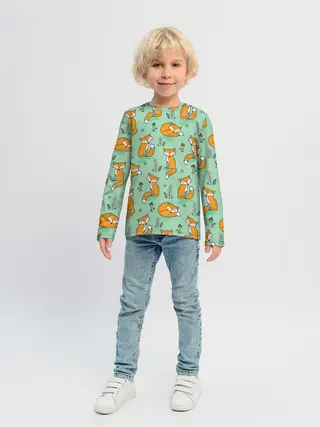 Детский лонгслив / Лиса с Грибами