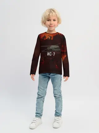Детский лонгслив / Танк ИС-7 | Tanks | Огонь