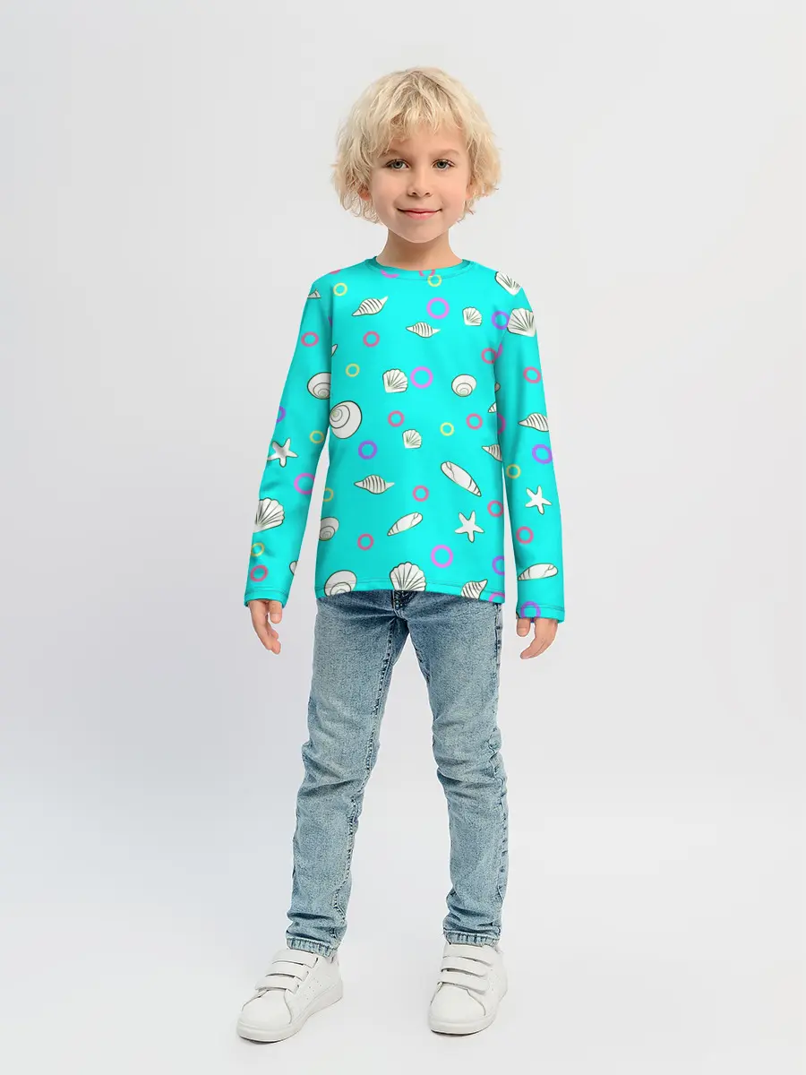 Детский лонгслив / Морские моллюски