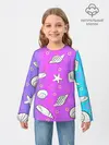 Детский лонгслив / Ракушки с градиентом