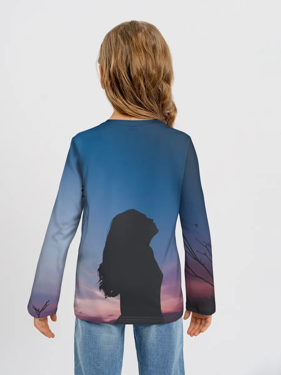 Детский лонгслив / Девушка