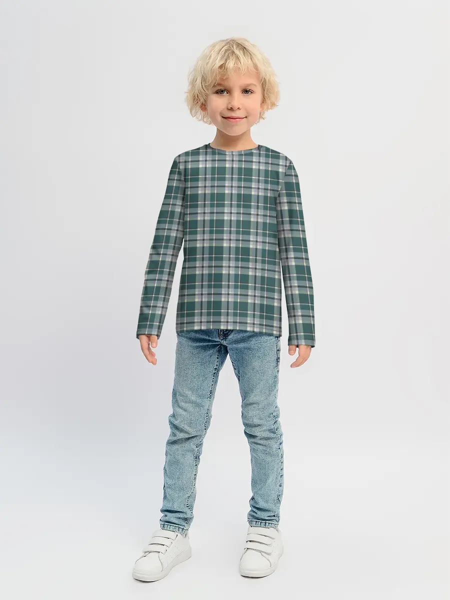 Детский лонгслив / Узор в клетку