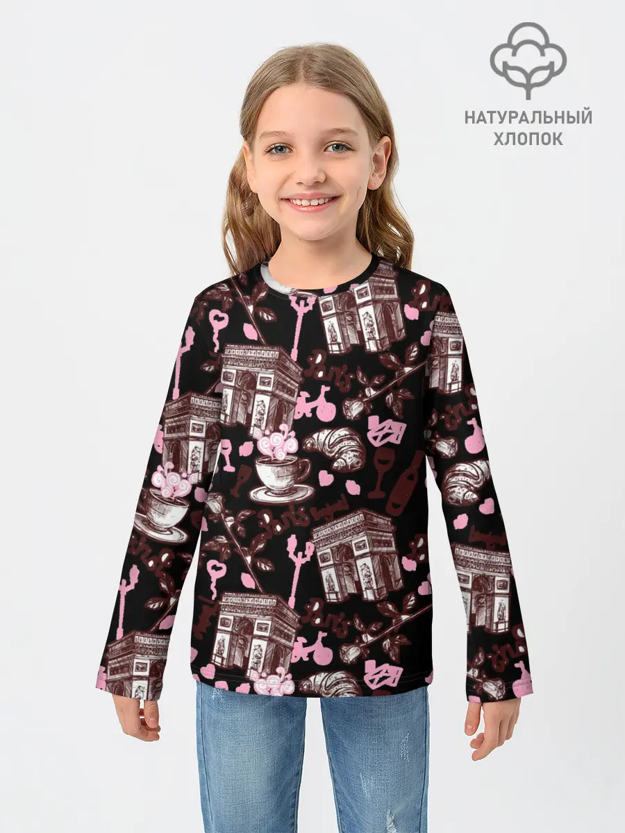 Детский лонгслив / Париж / Paris