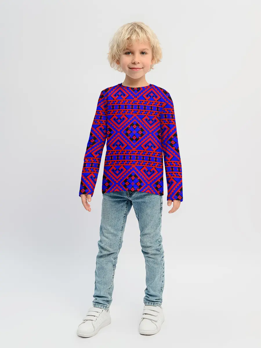 Детский лонгслив / Русские народные узоры